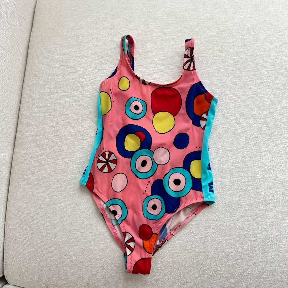 Marni Pink and Blue One Piece Swimwear Vibrant Design